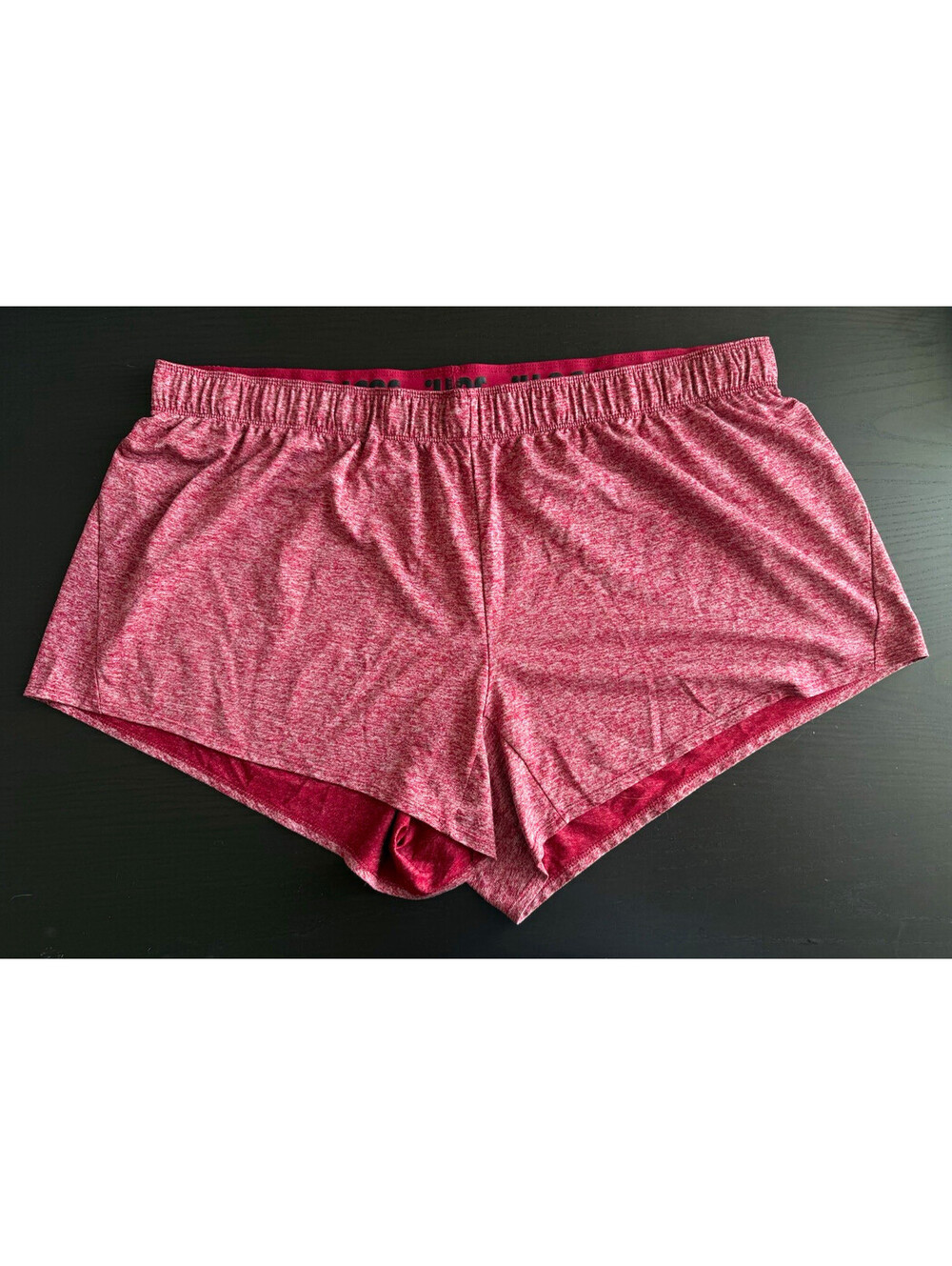 Nike Dri-FIT Womens 3X Running Shorts Pink Red Heathered Athletic Gym Shorts